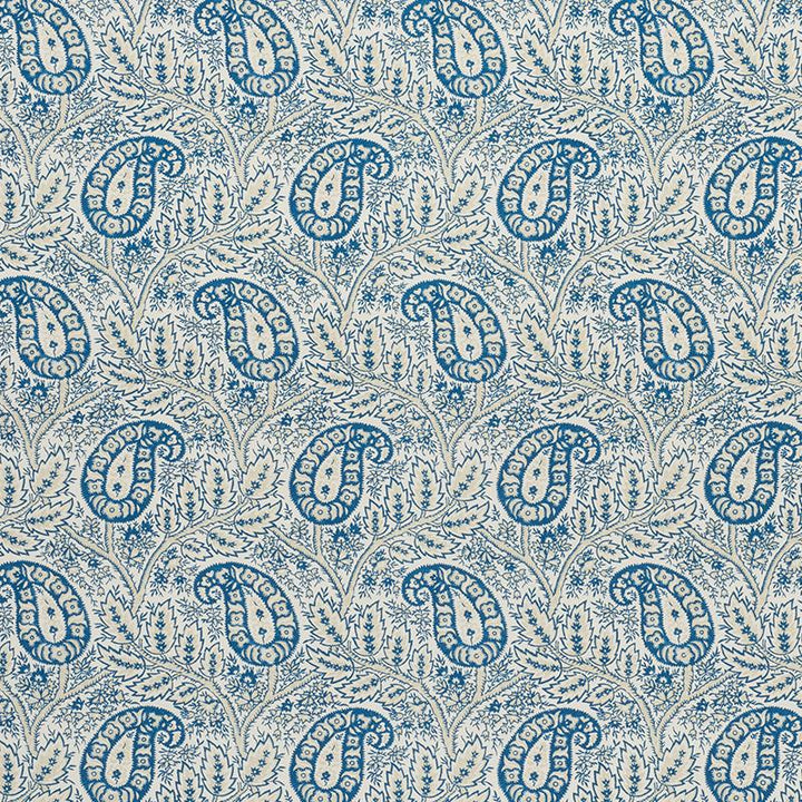 Whittaker Paisley Indigo 1297002 by Schumacher Designer Fabric Classic Prints 7.75" - Swanky Fabrics -