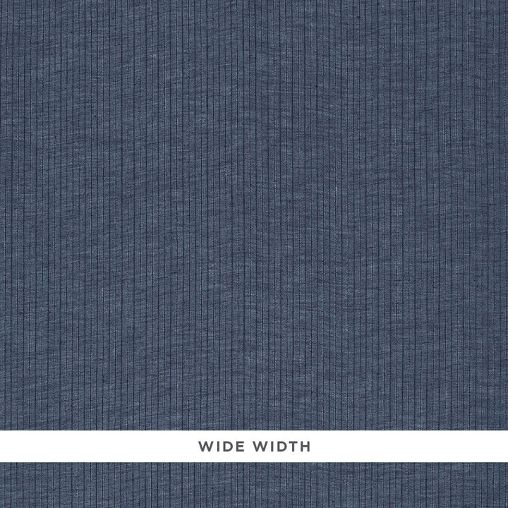 Cascade Stripe Indigo 67390 by Schumacher Designer Fabric ESSENTIALS: SHEERS & CASEMENTS I LINEN 100% ITALY </p><p>Repeat: Horizontal: 5/8" (2CM) and Vertical: 121 - Swanky Fabrics -