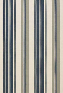 Fjord Stripe Indigo 67480 by Schumacher Designer Fabric