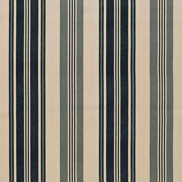 Fjord Stripe Ebony 67481 by Schumacher Designer Fabric AU NATUREL 2 See Sample INDIA MEDIUM DUTY </p><p>Repeat: Horizontal: 13 1/8" (33CM) and Vertical: - 52 3/4" WIDE (134CM) - Swanky Fabrics -