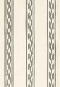 Mojave Ikat Stripe Slate 67512 by Schumacher Designer Fabric