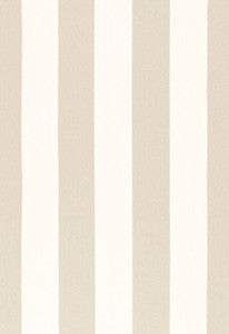 Tundra Linen Stripe Ivoire 67561 by Schumacher Designer Fabric