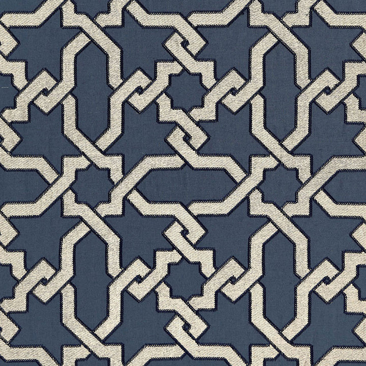 Cordoba Embroidery Indigo 67570 by Schumacher Designer Fabric AU NATUREL 2 See Sample INDIA . </p><p>Repeat: Horizontal: 12 5/8" (32CM) and Vertical: 12 5/8" (32CM) 50 3/8" WIDE (128CM) - Swanky Fabrics -