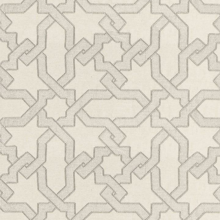 Cordoba Embroidery Pearl 67572 by Schumacher Designer Fabric AU NATUREL 2 LINEN 56% VISCOSE RAYON 34% INDIA MARTINDALE 8,000 </p><p>Repeat: Horizontal: 12 5/8" (32CM) and Vertical: 12 5/8" (32CM) 50.375 - Swanky Fabrics -