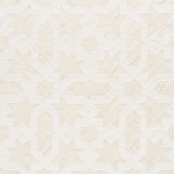 Cordoba Embroidery Linen 67574 by Schumacher Designer Fabric AU NATUREL II See Sample INDIA - </p><p>Repeat: Horizontal: 6 3/4" (17CM) and Vertical: 12 5/8" (32CM) 50 3/8" (128CM) - Swanky Fabrics -