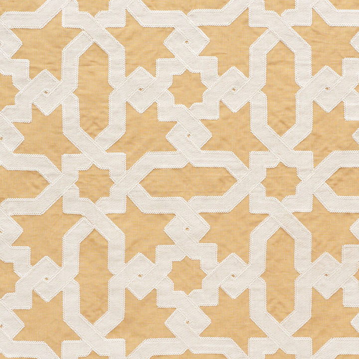 Cordoba Embroidery Ochre 67575 by Schumacher Fabric Schumacher Fabric Cordoba Embroidery Ochre 67575Fabric LINEN 56% INDIA </p><p>Repeat: H: HORZ. 6 3/4" (17CM) , V: VERT. 12 5/8" (32CM) 50.375 - Fabric Carolina -