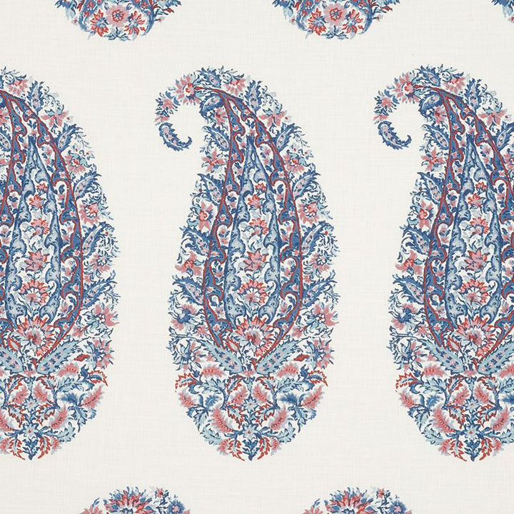 Shirala Paisley Delft & Rose 173784 by Schumacher Designer Fabric Palampore 13.5" - Swanky Fabrics -