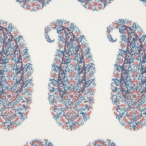 Shirala Paisley Delft & Rose 173784 by Schumacher Designer Fabric