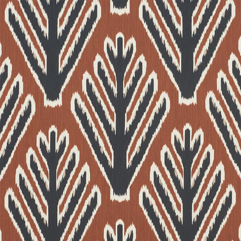 Bodhi Tree Brown & Black 178562 by Schumacher Designer Fabric Johnson Hartig 13.5" - Swanky Fabrics -