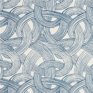 Freeform Blue 178710 by Schumacher Designer Fabric