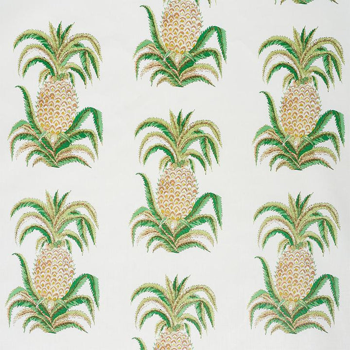 Pineapples Chintz Ivory 178800 by Schumacher Designer Fabric Isola Indoor/Outdoor 27.12" - Swanky Fabrics -