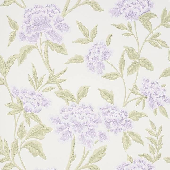 Whitney Floral Lavendar 5004384 by Schumacher Designer Wallpaper Orient Express 27.0" - Swanky Fabrics -