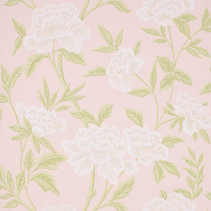 Whitney Floral Blush 5004386 by Schumacher Designer Wallpaper