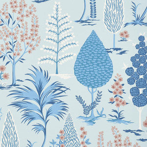 Pandora Delft & Rose 5009960 by Schumacher Designer Wallpaper