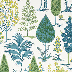 Pandora Peacock 5009963 by Schumacher Designer Wallpaper