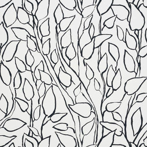 Solandra Vine Black 5010071 by Schumacher Designer Wallpaper
