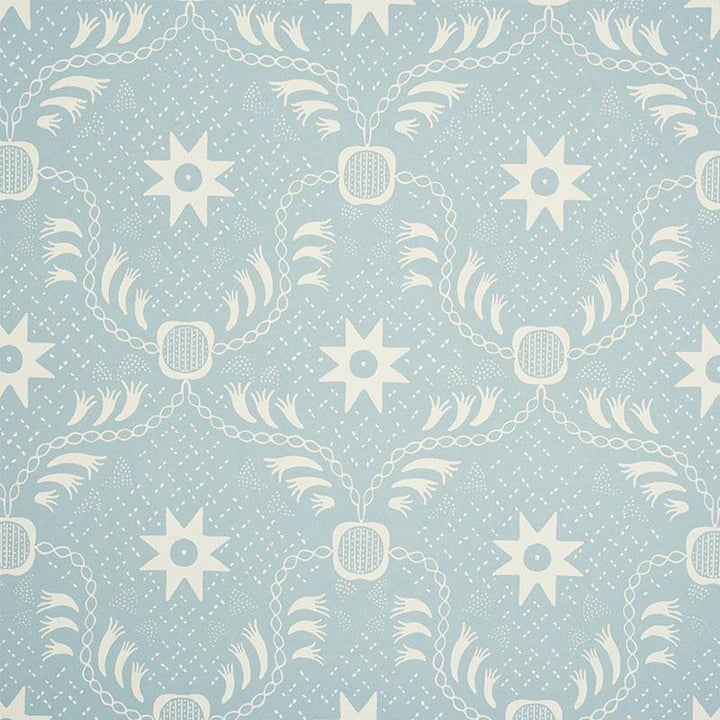 Lancaster Sky 5010080 by Schumacher Designer Wallpaper New Americana 6.75" - Swanky Fabrics -