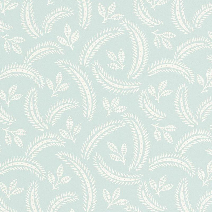 Delia Sky 5010351 by Schumacher Designer Wallpaper Wallflowers 6.75" - Swanky Fabrics -