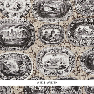 Plates & Platters Neutral 5010411 by Schumacher Designer Wallpaper