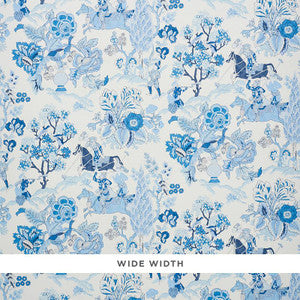 Persian Lancers Porcelain 5010461 by Schumacher Designer Wallpaper
