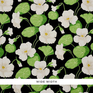 Nasturtium Noir 5010470 by Schumacher Designer Wallpaper