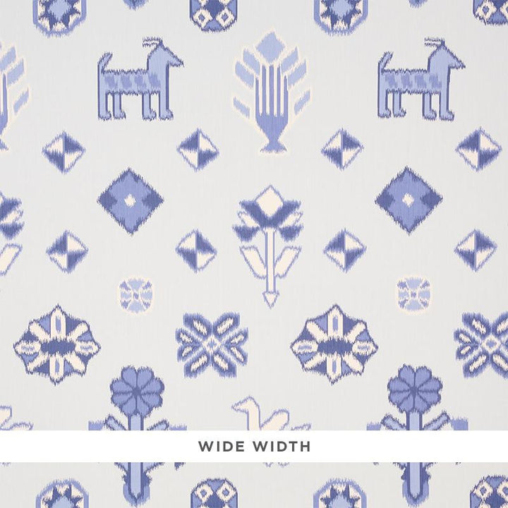 Chuska Warp Print Blue 5010870 by Schumacher Designer Wallpaper True West 10.0" - Swanky Fabrics -