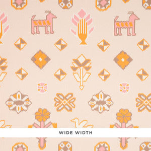 Chuska Warp Print Pink & Orange 5010871 by Schumacher Designer Wallpaper