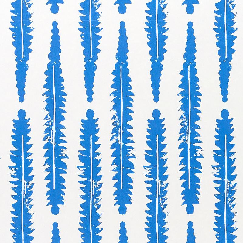 Fern Blue 5011113 by Schumacher Designer Wallpaper Molly Mahon 3.33" - Swanky Fabrics -