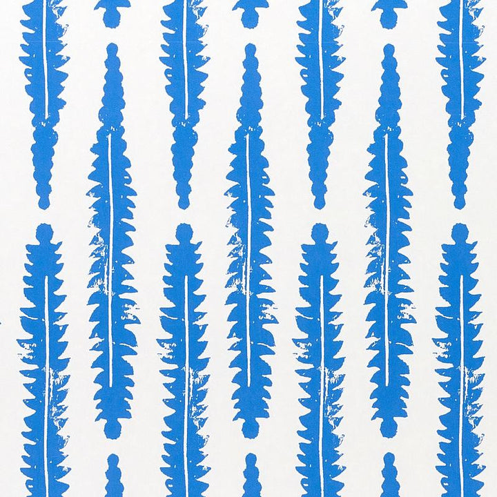 Fern Blue 5011113 by Schumacher Designer Wallpaper Molly Mahon 3.33" - Swanky Fabrics -