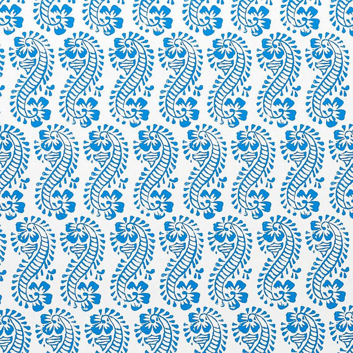 Lani Blue 5011120 by Schumacher Designer Wallpaper Molly Mahon 5.25" - Swanky Fabrics -