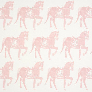 Marwari Horse Pink 5011132 by Schumacher Designer Wallpaper