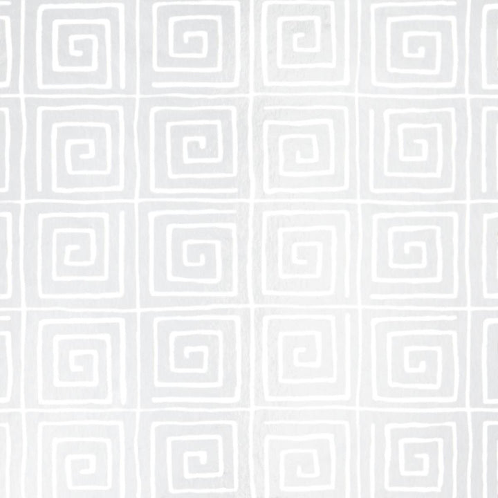 Trousdale Metallic Platinum Blanc 5012590 by Schumacher Designer Wallpaper Cristina Buckley 13.5" - Swanky Fabrics -