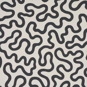 Riley Soft Black 5012930 by Schumacher Designer Wallpaper