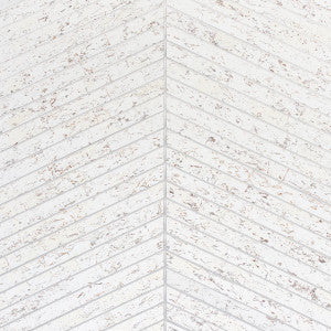 Cork Herringbone White 5013010 by Schumacher Designer Wallpaper