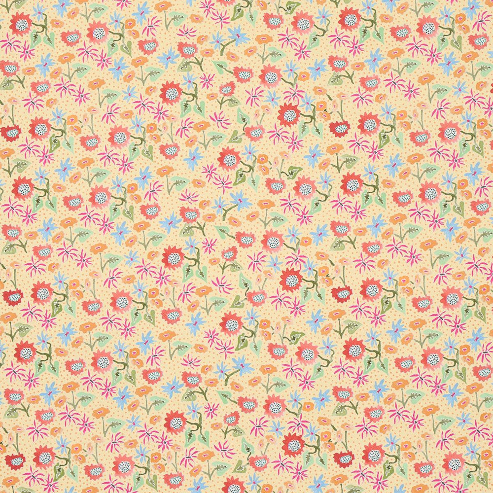 Calico Giverny 5013501 by Schumacher Designer Wallpaper Happy Menocal 13.5" - Swanky Fabrics -