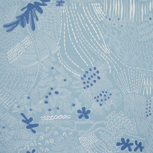 Haven Teal And Navy 5013561 by Schumacher Designer Wallpaper