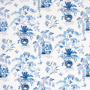 Ming Vase Porcelain 5013580 by Schumacher Designer Wallpaper