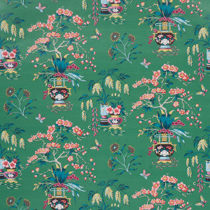 Ming Vase Jade 5013582 by Schumacher Designer Wallpaper