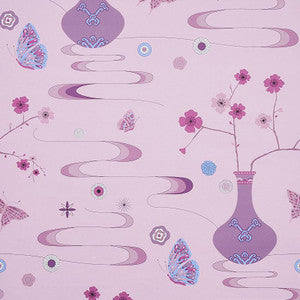 Fantasia Peony Pink 5013592 by Schumacher Designer Wallpaper