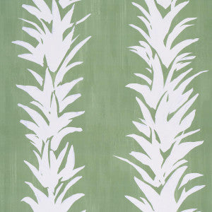 White Lotus Soft Green 5013660 by Schumacher Designer Wallpaper