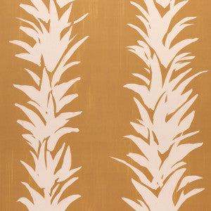White Lotus Deep Yellow 5013662 by Schumacher Designer Wallpaper