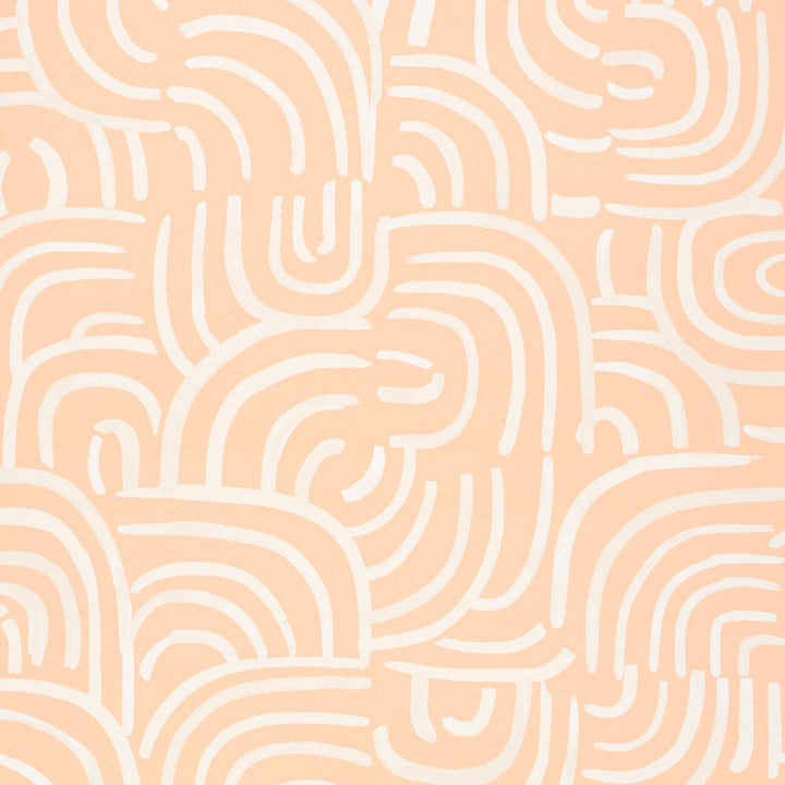 New Beat Light Peach 5013692 by Schumacher Designer Wallpaper Backdrop 27.0" - Swanky Fabrics -