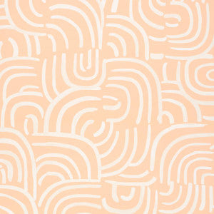 New Beat Light Peach 5013692 by Schumacher Designer Wallpaper