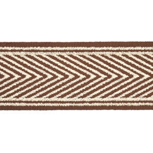 Nicholson Tape Brown 69968 by Schumacher Designer Trim