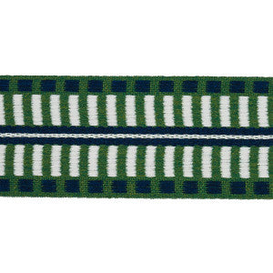 Jacobsen Tape Indoor/Outdoor Emerald 73632 by Schumacher Designer Trim