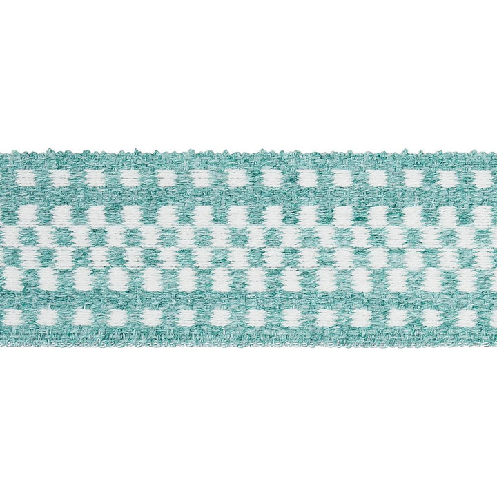 Marta Tape Indoor/Outdoor Aqua 73657 by Schumacher Designer Trim Indoor/Outdoor Recolors - Swanky Fabrics -