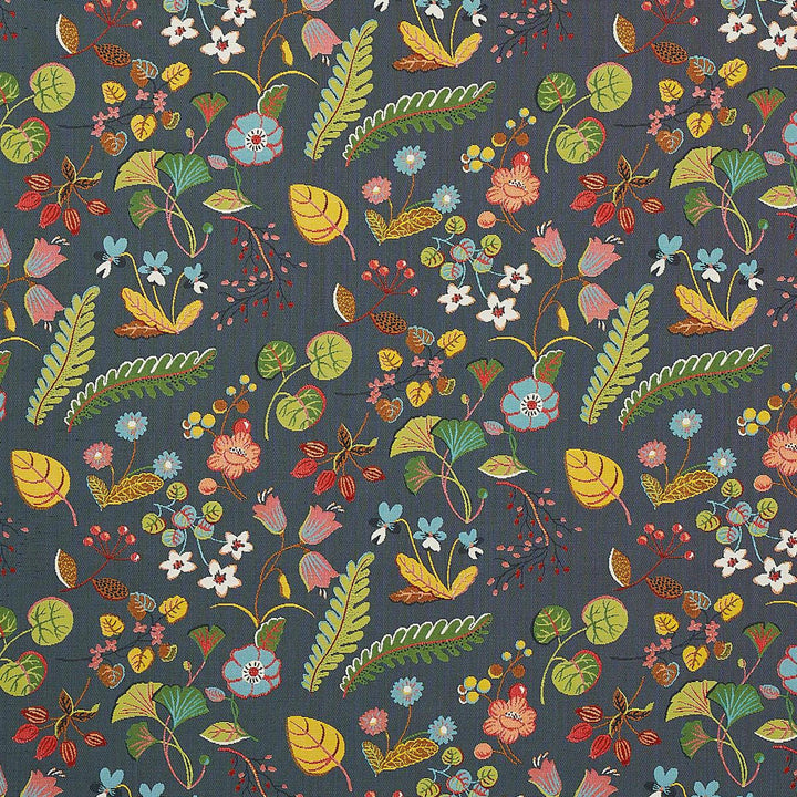 Botanica Indoor/Outdoor Charcoal 75941 by Schumacher Designer Fabric Indoor/Outdoor Recolors 26.75" - Swanky Fabrics -