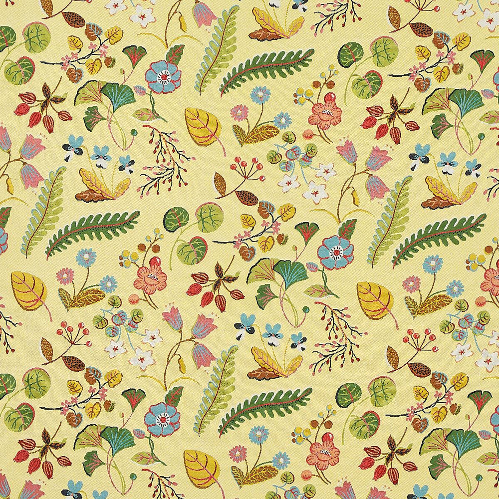 Botanica Indoor/Outdoor Yellow 75943 by Schumacher Designer Fabric Indoor/Outdoor Recolors 26.75" - Swanky Fabrics -
