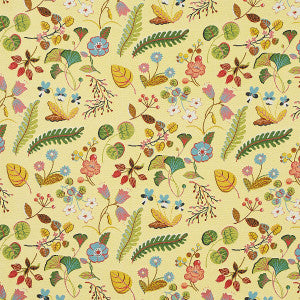 Botanica Indoor/Outdoor Yellow 75943 by Schumacher Designer Fabric