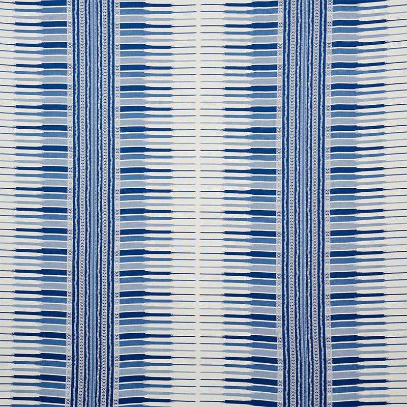 Atchison Blue 77610 by Schumacher Designer Fabric Undefined 27.0" - Swanky Fabrics -